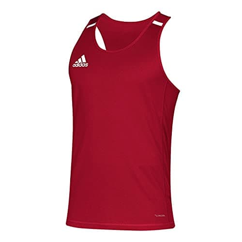 Image of adidas Team 19 Singlet - Men's Track and Field S Power Red/White