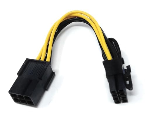Image of 10cm 1pcs. 6-Pin PCIe to 8-Pin PCIe Adapter Power Cable, Video Graphics Card Power PCI Express Lead Adapter