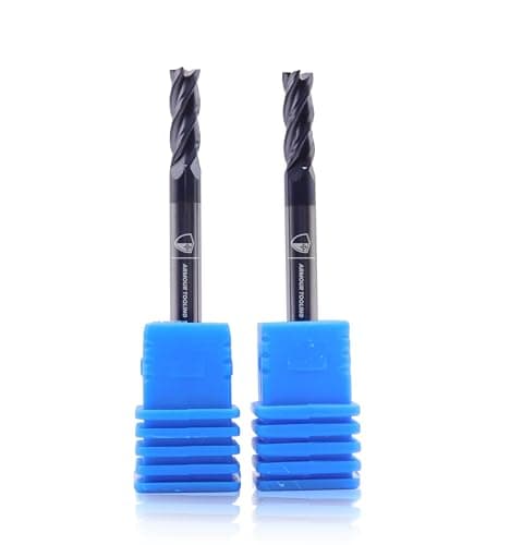 Image of ARMOUR TOOLING – 4mm Tungsten Carbide End mill - 4 Flute Sharp Corner Cutter – CNC Milling Tool – Twin pack - for Alloy Steels- High Performance Milling Cutter - Roughing And Finishing