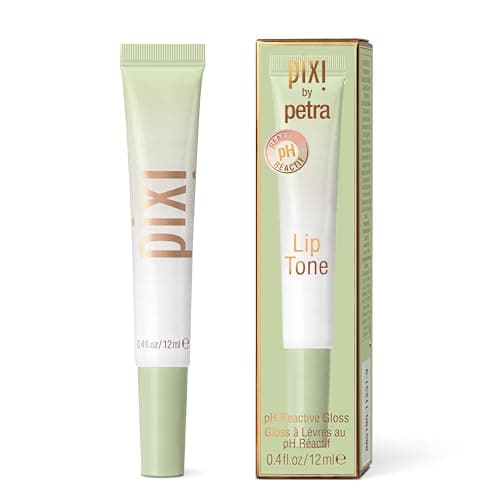 Image of Pixi Beauty LipTone pH Reactive Lip Gloss in SnowPearl | Color Changing Tinted Lip Balm with Rosehip Oil & Shea Butter | Non-Sticky Mirror-Shine Finish | 0.4 fl oz