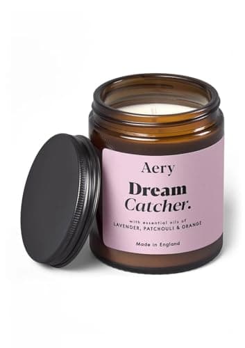 Image of Aery Dream Catcher Glass Jar Soy Wax Candle - Lavender, Patchouli & Orange with 100% Plant Based Wax & 30 Hour Burn Time
