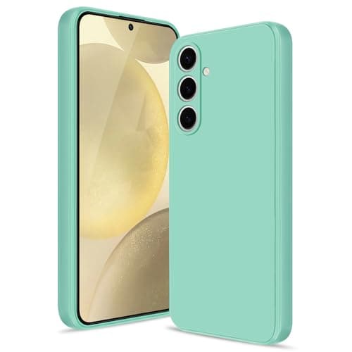 Image of Btstring Case for Samsung Galaxy S24, Soft Silicone Case with Upgraded Camera Protection, Shockproof Slim Case Cover with Anti-Scratch Microfiber Lining, Mint Green