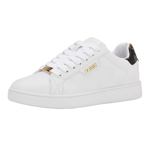 Image of GUESS Women's Renzy Sneaker, White, 5 UK