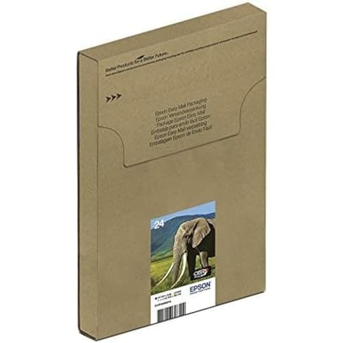 Image of Epson 24 Elephant Genuine Multipack, Eco-Friendly Packaging, 6-colours Claria Photo HD Ink Cartridges