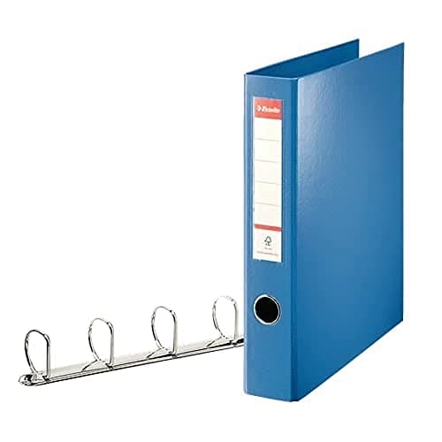 Image of Esselte 4 Ring Binder, PP, Holds up to 380 Sheets, 60 mm Spine, 82405 - A4, Blue