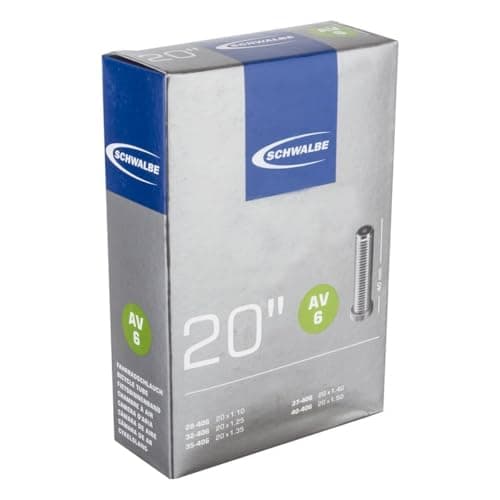 Image of Schwalbe AV6 Tube Schrader,Black, 20 x 1 1/8-1.50 Inches