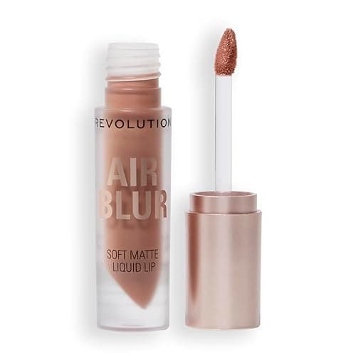 Image of Revolution, Air Blur Matte Liquid Lipstick, Long-Lasting Lip Colour, Face Makeup, Vegan & Cruelty-Free, Siren Brown Nude, 3.5ml