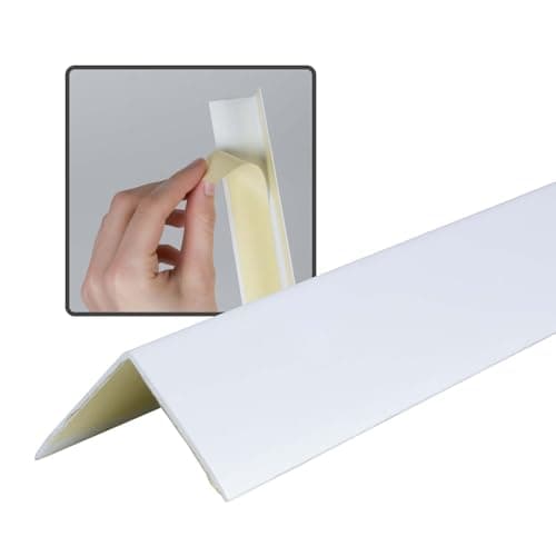 Image of Dalsys Angle Profile self-Adhesive PVC 30x30mm, 200cm White Corner Protection Profile, Corner Strip, high Edge Protection wall