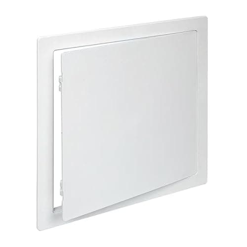 Image of Plastic PVC Access Panel Inspection Hatch Inspection Door with Picture Frame White - Conceals Pipe, Meters, Wires - Fuse, Plasterboard Cover Box - Non Fire Rated (350x350mm (in300x300mm))