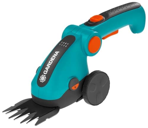 Image of Gardena Set Forbici a Batteria per Erba ComfortCut Li: Forbici per Prato e Manico telescopico con Ruote, Impugnatura Comoda inclinabile con indicatore a LED, Cambio Lama Senza Utensili (9889-20)