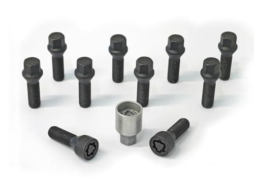 Image of H&R Wheel Bolt Set M14 x 1.25 – Length 40 mm – Black – 10 Pieces – Wheel Lock Included