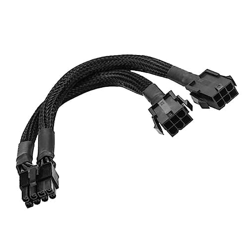 Image of MONOJLY 8Pin Male to Dual 6 Pin Female Cable Adapter 20cm CPU 8Pin To Graphics Video Card PCI-Express Power Splitter Cable