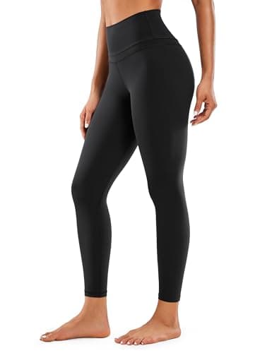Image of CRZ YOGA Women's Naked Feeling - 25 Inches High Waist Leggings Tight Yoga Pants Workout Gym Leggings Black-R009 14