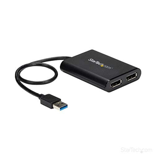 Image of StarTech.com USB 3.0 to Dual DisplayPort Adapter, 4K 60Hz, USB to Dual DP Display Adapter/Converter for Mac/Windows