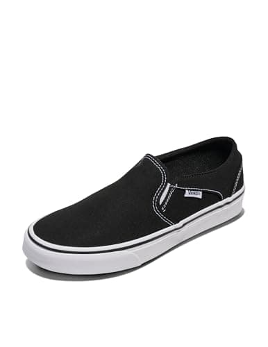Image of Vans Women's Wm Asher Trainers, Canvas Black White, 6 UK
