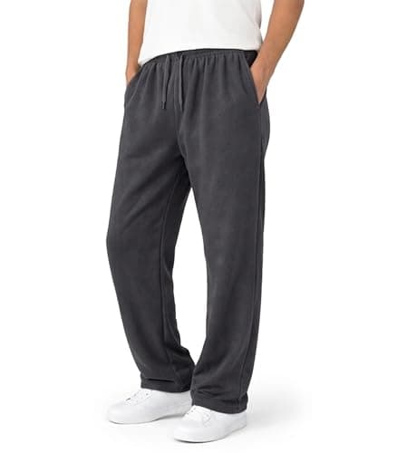 Image of Luxy Line Mens Joggers Elasticated Wasit Tracksuit Jogging Bottoms (UK, Alpha, L, Regular, Regular, Dark Grey)