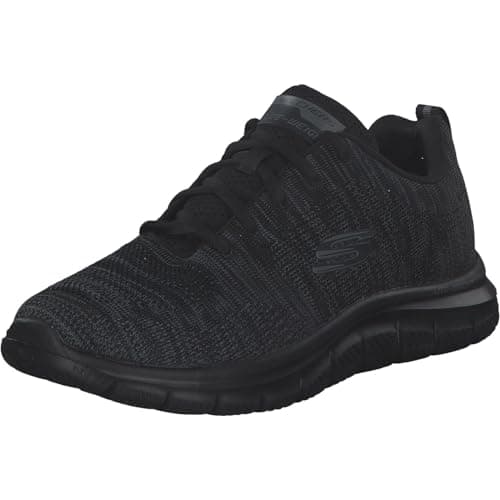 Image of Skechers Mens Track Front Runner Sneaker, Black Knit Black Trim, 10 UK