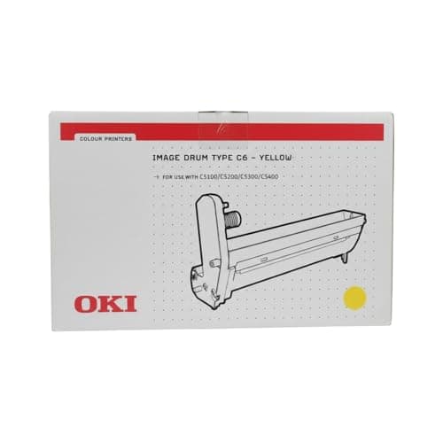 Image of Oki colour laser printer drum unit kit yellow C6 42126605 C5100n C5200 C5300 C5400