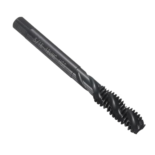 Image of sourcing map Spiral Flute Thread Taps 5/16-18 UNC H2 Machine Threading Tap Bit, Nitrided Coated Screw Tapping Repair Tool, M2 High-Speed Steel (HSS6542)