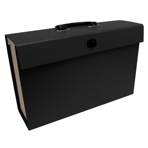 Image of Cathedral Products 21 Pocket Cardboard Expanding File Case - Black