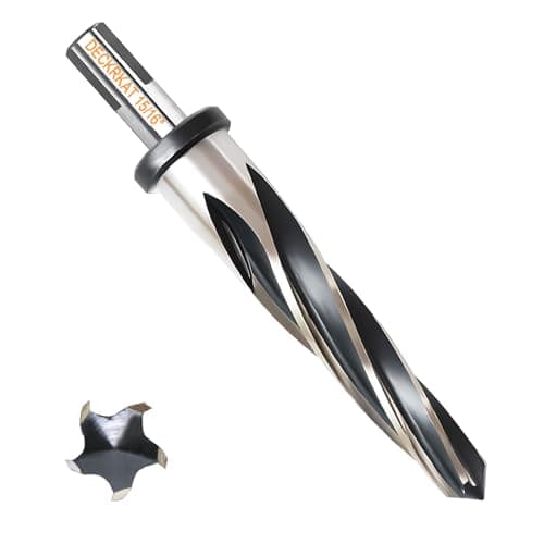 Image of 15/16" Reamer Drill Bit for Metal, M2 HSS Taper Reamer for Steel, Alloy, Wood, Plastic to Align, Enlarge Holes – 5-Spiral Flutes,1/2" Non-Slip Shank, 24mm Car Reamer, Bridge Construction Reamer.