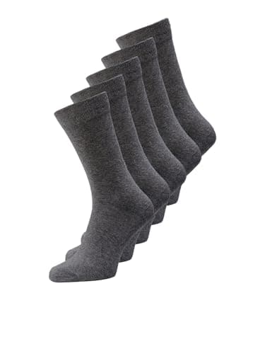 Image of JACK & JONES Mens 5 pack Jens Dress Socks Grey/navy/black 7-12