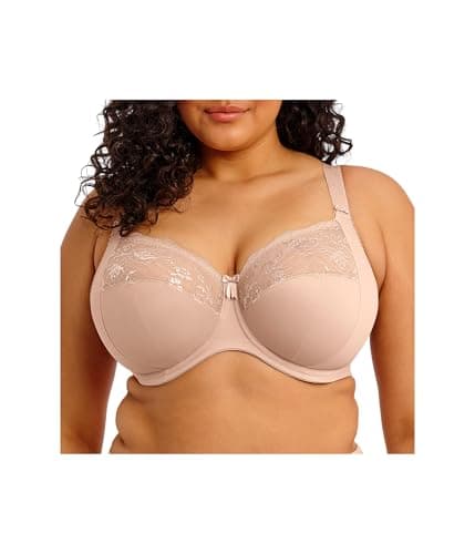 Image of Elomi Women's Morgan Underwire Banded Stretch Lace Full Coverage Bra, Sahara, 40 GG UK