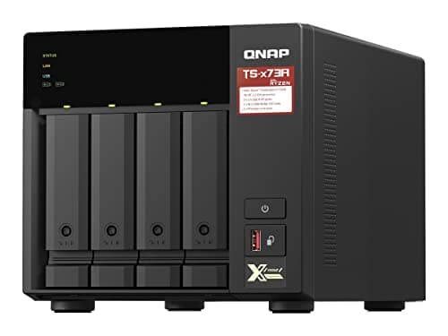 Image of QNAP TS-473A-8G, 4-Bay, AMD Ryzen quad-core 2.2 GHz 2.5GbE NAS supports M.2 NVMe SSD and PCIe expansion