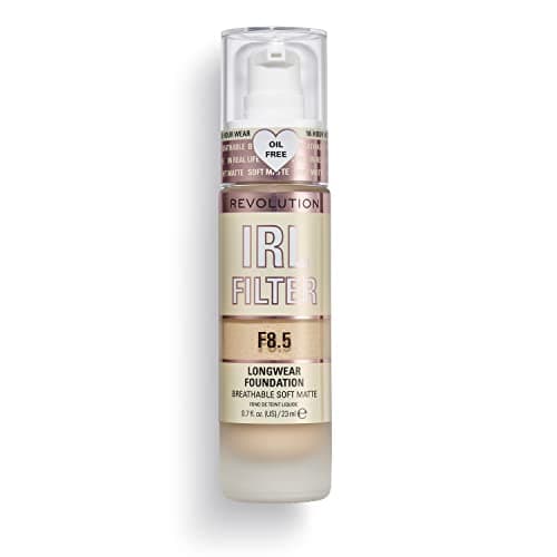 Image of Revolution Beauty London IRL Filter, Longwear Foundation, Medium to Full Coverage, Matte Finish, 16 Hour Wear, F8.5, Skin tones, 23ml