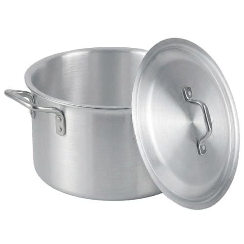 Image of Induction Base Suacepan Stockpot Large Deep Cooking Pan Stock Pots Casserole Saucepot Resturent Catering Pan (24cm)