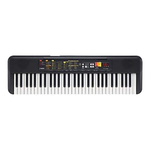Image of Yamaha PSR-F52 Digital Keyboard,Compact digital keyboard for beginners with 61 keys, 144 instrument voices and 158 accompaniment styles,black,920 mm × 266 mm × 73 mm