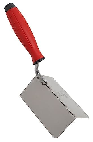 Image of Sealey 120 x 60mm Stainless Steel External Corner Trowel, Rubber Handle - T1803