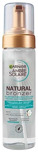 Image of Garnier Self-Tanning Mousse, Nourishing Self-Tanning for a Natural and Stain-Free Tan, Ambre Solaire Natural Bronzer, 1 x 200 ml