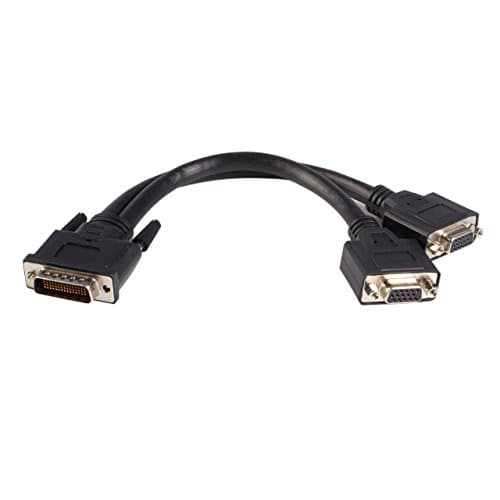 Image of StarTech.com DMS 59 to VGA Splitter - 8in - DMS 59 to 2x VGA - Y Cable - Monitor Splitter Cable - DMS 59 Cable - DMS 59 to VGA Adapter (DMSVGAVGA1)