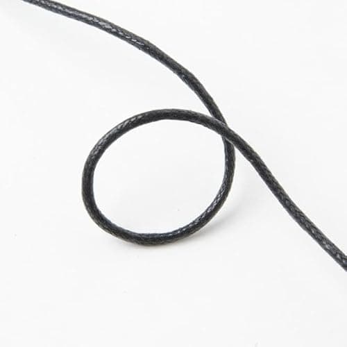 Image of Realm Waxed Cord Cotton - Bracelets, Necklaces, Jewellery Thread, Shamballa Macrame (1mm Black - 1m)