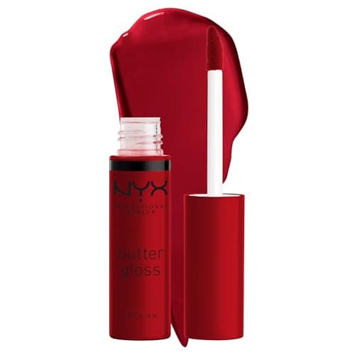 Image of NYX Professional Lip Gloss, Makeup Butter Liquid Lip Gloss, Glossy Softening Shine, Cruelty Free Fornula, Moisturizing, Easy to Apply, Comfortable to Wear, Shade: 39 Rocky Road
