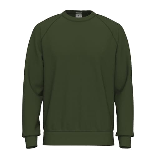 Image of SoftSpun Sweatshirt for Men UK | 100% Original Plain Raglan Mens Crew Neck Terry Cotton Sweatshirts Jumpers for men | Year-Round Men's Sweatshirts No Hood for Casual, Work and Gym