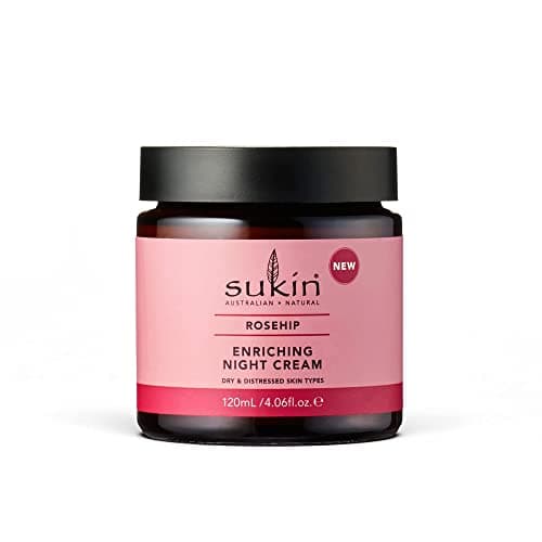 Image of Sukin - Enriching Night Cream - Rosehip Oil Hydrating Face Cream for Distressed and Dry Skin Types - Face Care, Skin Care, Face Cream for Dry SKin, Cream for Dry Skin, Sukin Moisturiser - 120ml