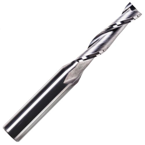 Image of 5mm x 22mm Flute x 1/4" Shank Solid Carbide Spiral 2 Flute Up Cut Router Bit for Wood, Hard Wood, PVC & Acrylic (5mm x 22mm Flute)