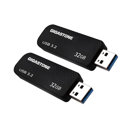 Image of GIGASTONE Z30 32GB 2-Pack USB 3.2 Gen 1 Flash Drive, Capless Retractable Design Pen Drive, Carbon Fiber Style Thumb Drive, Reliable Performance & Durable, USB 2.0/USB 3.0/USB 3.1 Interface Compatible