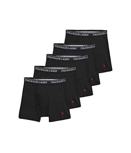 Image of RALPH LAUREN POLO 5-Pack Boxer Brief, Black 1, XL