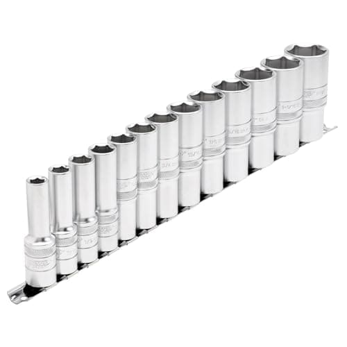 Image of Draper 16500 1/2-Inch Square Drive Imperial 13 Piece Deep Socket Set , Blue