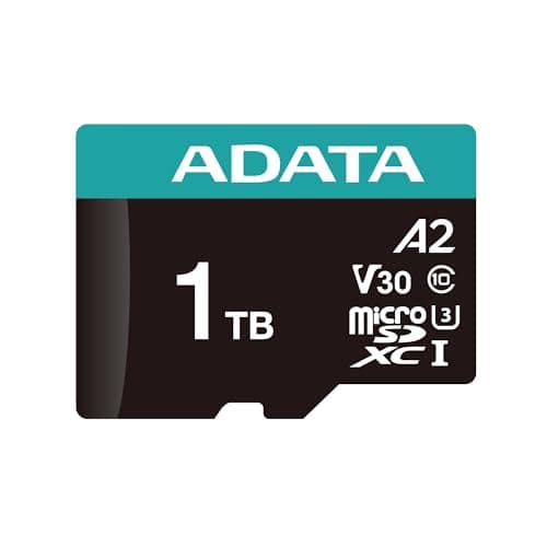 Image of ADATA Premier Pro AUSDX1TUI3V30SA2-RA1 MicroSDXC UHS-I U3 V30 Class 10 A2 Memory Card with 1TB Adapter