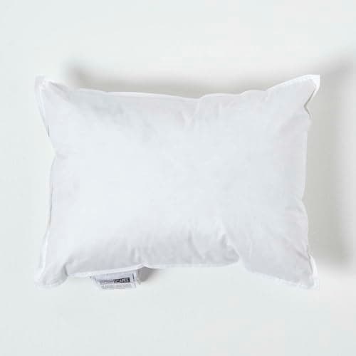 Image of HOMESCAPES Luxury Duck Feather Cushion Inserts 30cm x 40cm (12 x 16”) Perfect Bounce Back and Down-Proof Cover, Generously Filled Inner Pads Fillers, Hypoallergenic, RDS Certified, Machine Washable