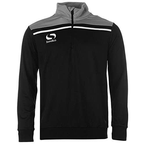 Image of Sondico Unisex Kids Precision Quarter Zip Shorts, Black, 7 Years UK