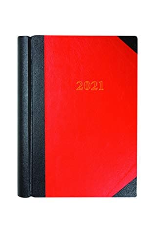 Image of Collins 42 A4 Two Pages a Day 2021 Desk Diary - Red