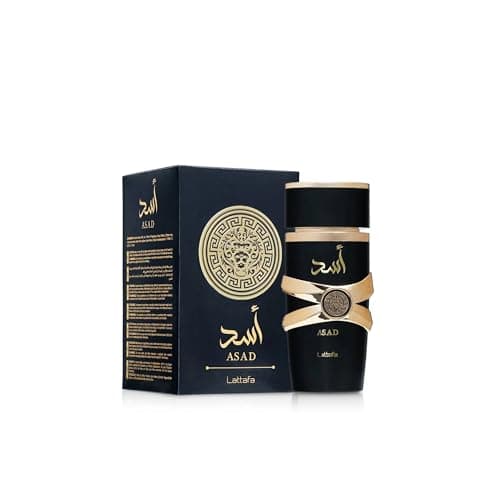 Image of Asad Eau de Parfum 100ml, Warm Spicy Amber Vanilla Fragrance, Long Lasting EDP Spray for Mens