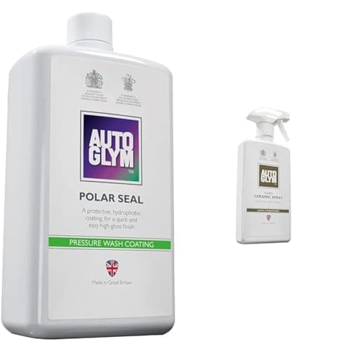 Image of Autoglym Polar Seal, 1L - Thick Snow Foam Pressure Wash Coating For High-Gloss Finish On Your Car Exterior & Rapid Ceramic Spray Ultra Hydrophobic, 500ml
