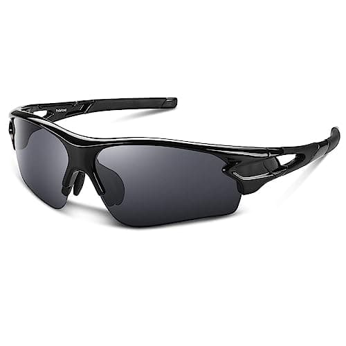 Image of BEACOOL Polarized Sports Sunglasses for Men Women Youth Running Cycling Hiking Baseball Golf Fishing Driving Motorcycle TAC Glasses UV400 Protection,Glossy Black
