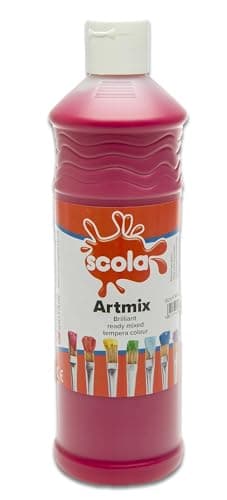 Image of Scola Artmix 600ml Bottles Ready Mix Craft Poster Paint Crimson